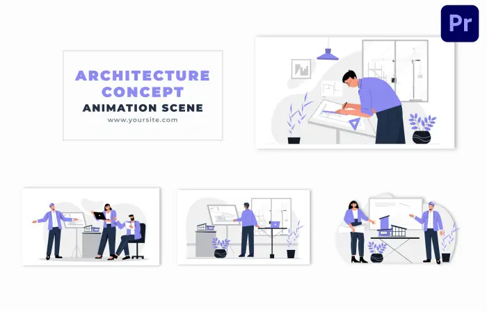 Architecture Workflow Concept Vector Design Animation Scene